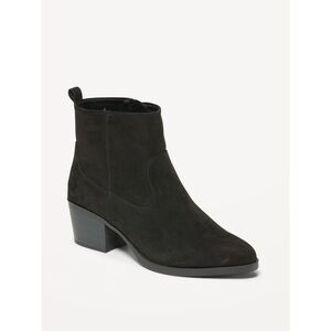 Old Navy Faux-Suede Western Ankle Boots Booties Black Womens Size 10